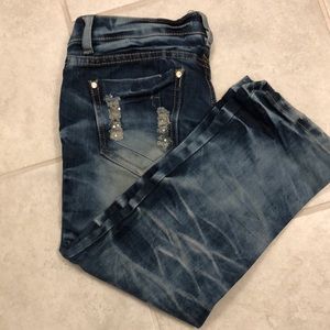 C.I.S Jeans Embroidery Blue Jeans